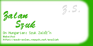 zalan szuk business card